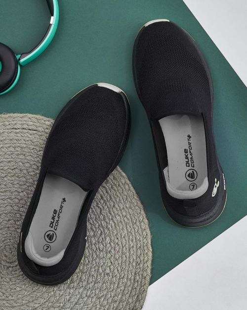 Round-Toe Slip-On Running Shoes