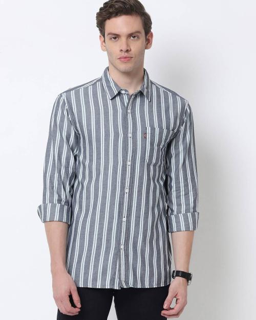 Buy Men Striped Slim Fit Shirt Online at Best Prices in India JioMart.