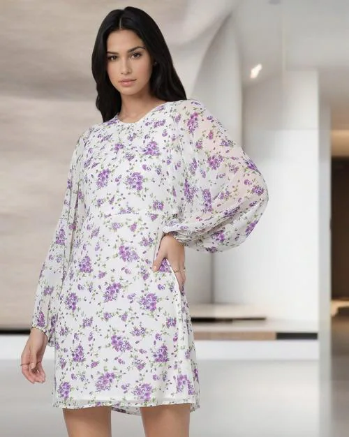 Floral Print A-Line Dress