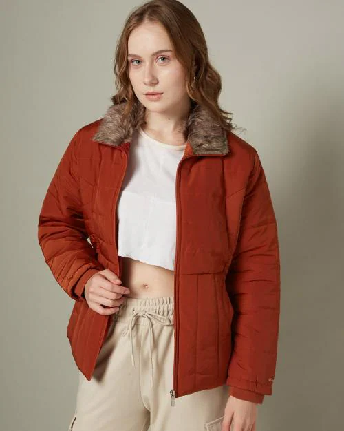 Women Quilted Regular Fit Puffer Jacket