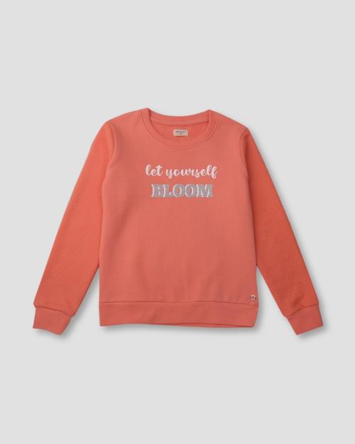Typographic Print Crew-Neck Sweatshirt