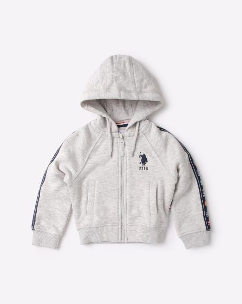 Heathered Zip-Front Hoodie