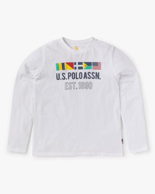 Brand Print Crew-Neck T-Shirt