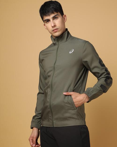Zip-Front Bomber Jacket with Slip Pockets