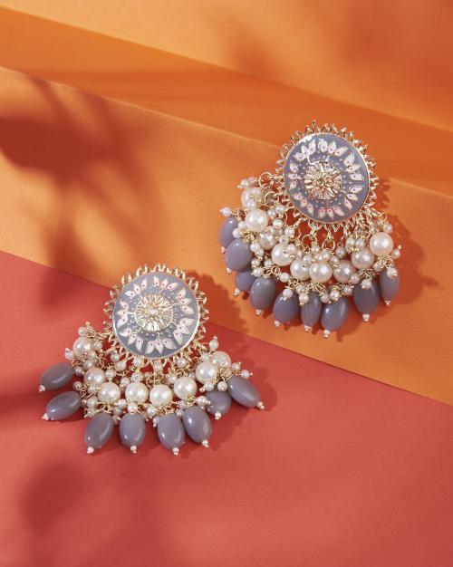 Buy Pearl Embellished Dangler Earrings Online at Best Prices in India