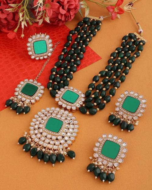 Buy MultiStrand Beaded Kundan Necklace Set Online at Best Prices in India JioMart.