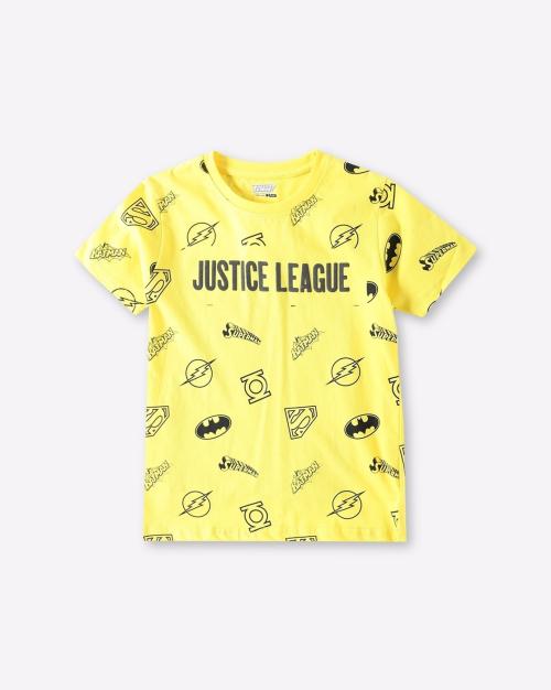Justice League Print Crew-Neck T-Shirt