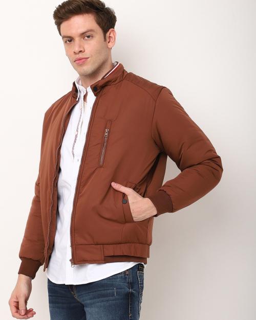 Zip-Front Bomber Jacket