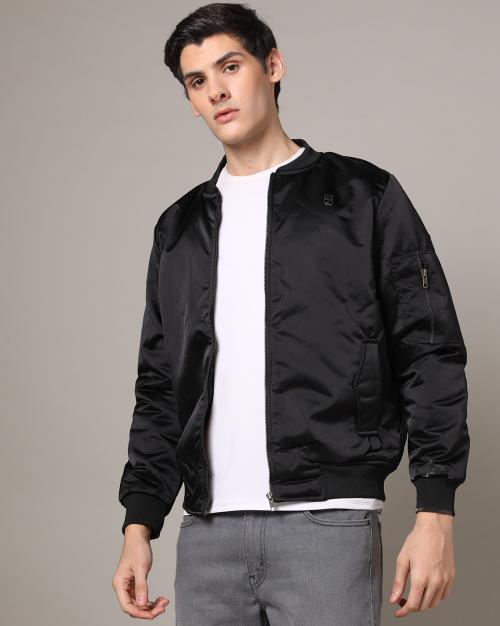 Bomber Jacket with Zipper Pockets