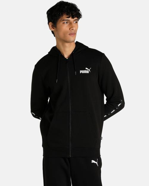 Essentials Zip-Front Hoodie with Logo Taping
