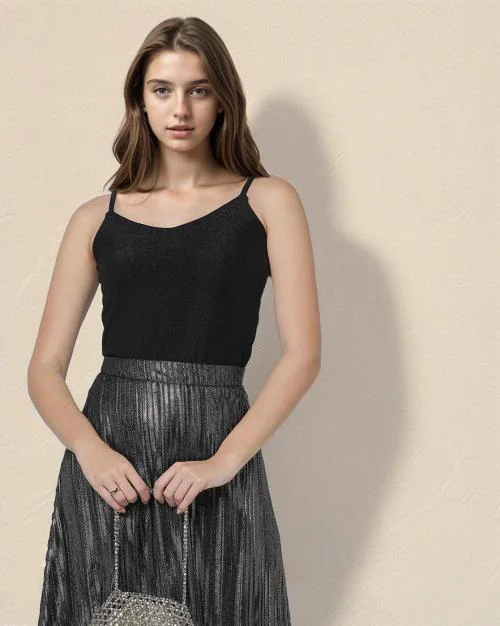 Fitted Scoop-Neck Camisole