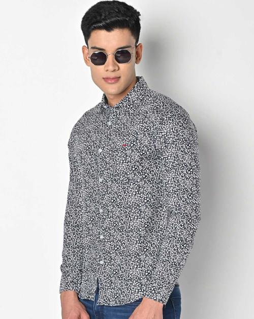 Printed Slim Fit Cotton Shirt