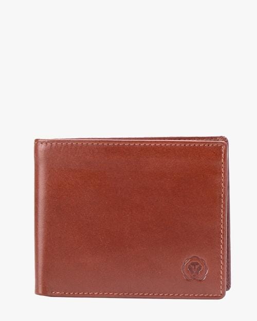 Leather Bi-Fold Wallet with Debossed Logo