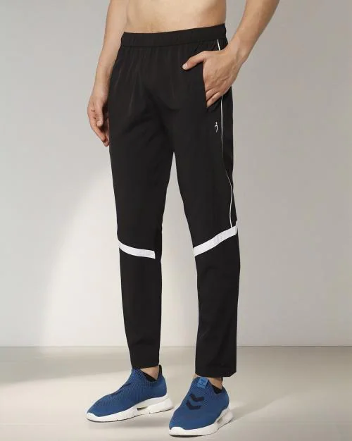 Men Performance Track Pants with Contrast Panels