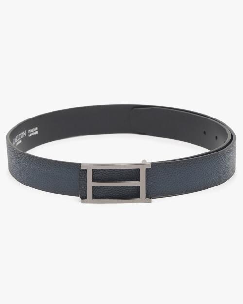 Leather Belt with Push-Pin Buckle