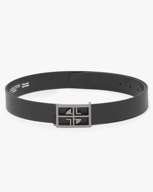 Leather Belt with Push-Pin Buckle