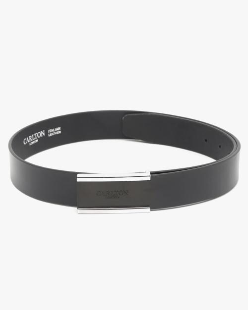 Leather Belt with Push-Pin Buckle