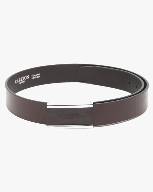 Leather Belt with Push-Pin Buckle