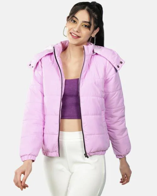 Buy Quilted ZipFront Jacket with Detachable Hood Online at Best Prices