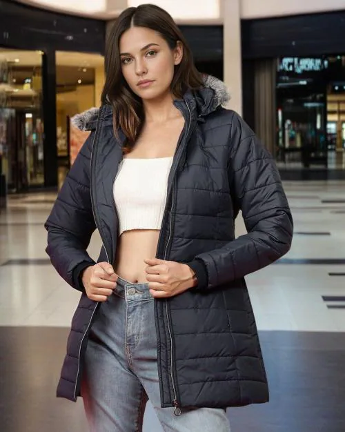 Quilted Jacket with Detachable Hood