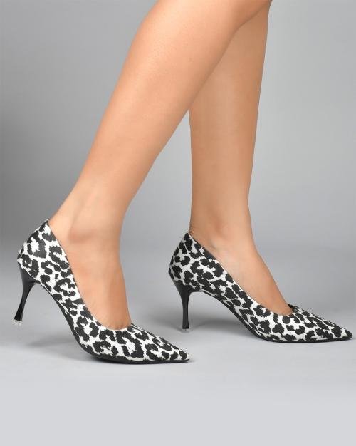 Animal Print Pointed-Toe Pumps