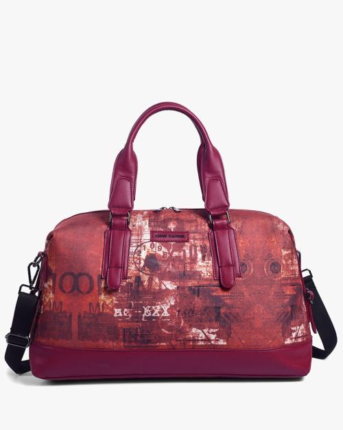 Graphic Print Duffel Bag with Detachable Strap JioMart