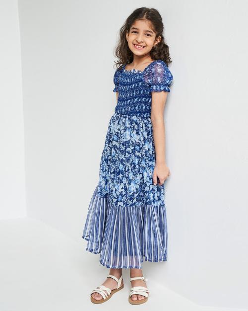 Floral Print Empire Dress