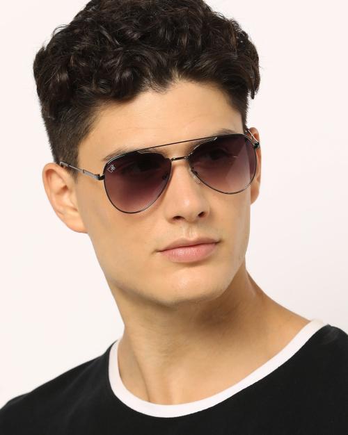 MTV-B80-91-GUN+SILVER UV-Protected Aviator Sunglasses