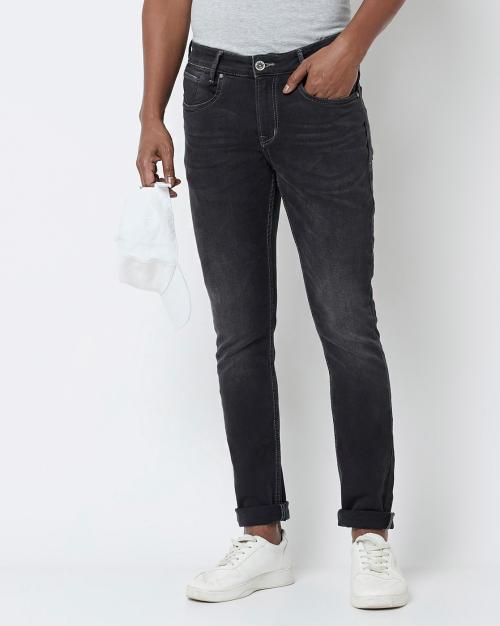 Light-Wash Skinny Fit Jeans