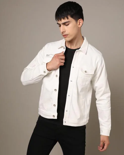 Men Slim Fit Denim Jacket