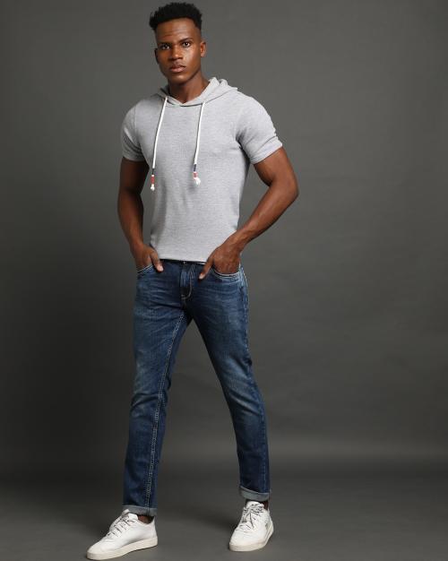 Men Mid-Wash Low-Rise Skinny Fit Jeans