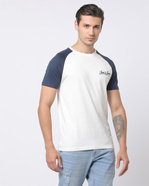 Slim Fit Crew-Neck T-Shirt with Raglan Sleeves