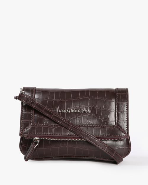 Croc-Embossed Sling Bag