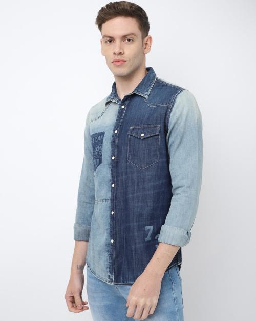 Jack Vintage Denim Mix Match Shirt