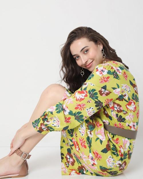 Floral Print A-Line Dress