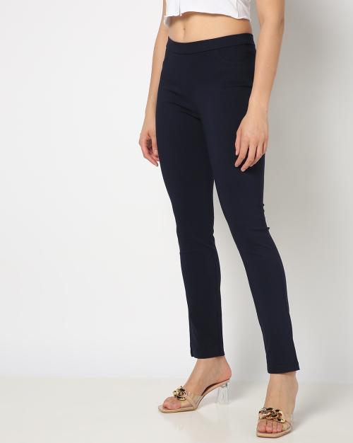 Women Flat-Front Skinny Fit Pants
