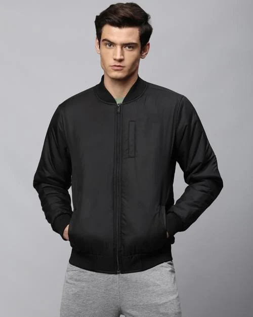 Zip-Front Bomber Jacket