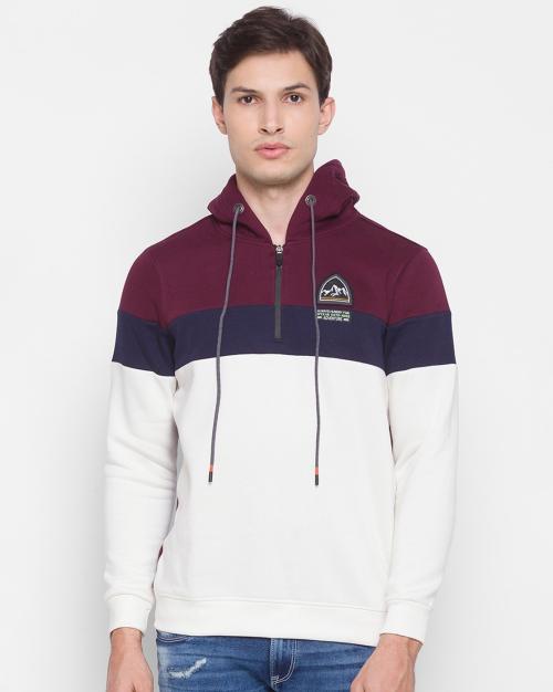 Colourblock Zip-Up Hoodie