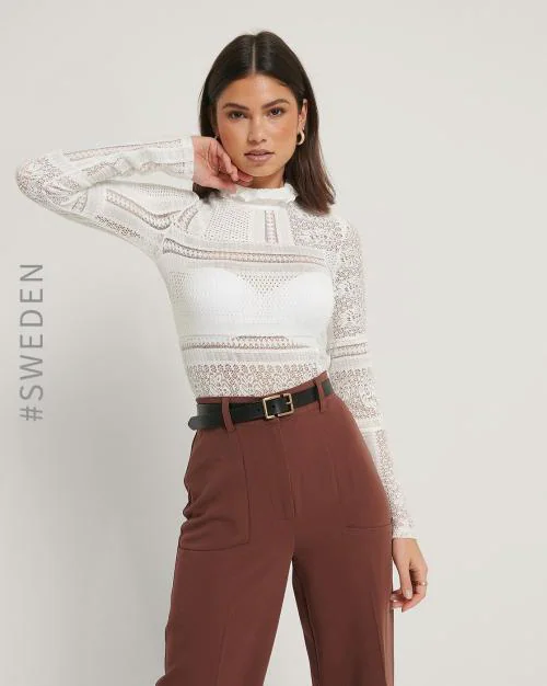Lace High-Neck Top