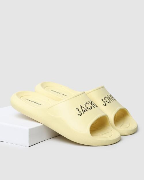 Men Logo Print Slip-On Slides
