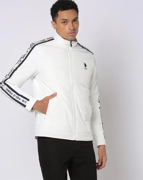 Zip-Front Track Jacket with Brand Taping