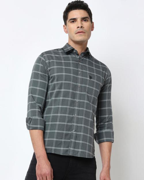 Us men shirts, grey, m