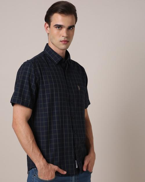 Us men shirts, navy, s
