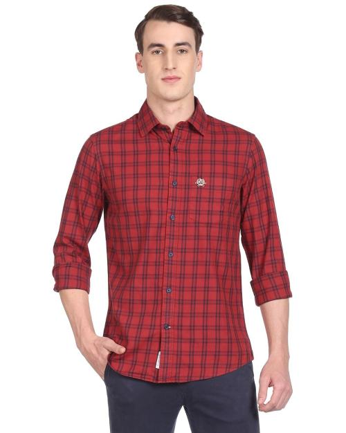 Buy Checked Spread Collar Shirt Online at Best Prices in India JioMart.