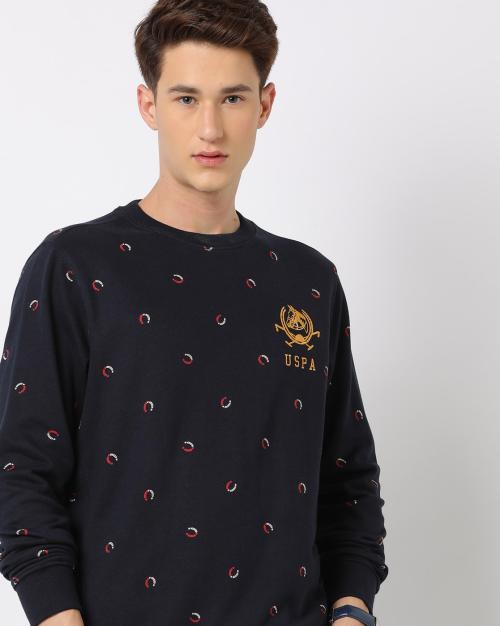 Printed Crew-Neck Sweatshirt