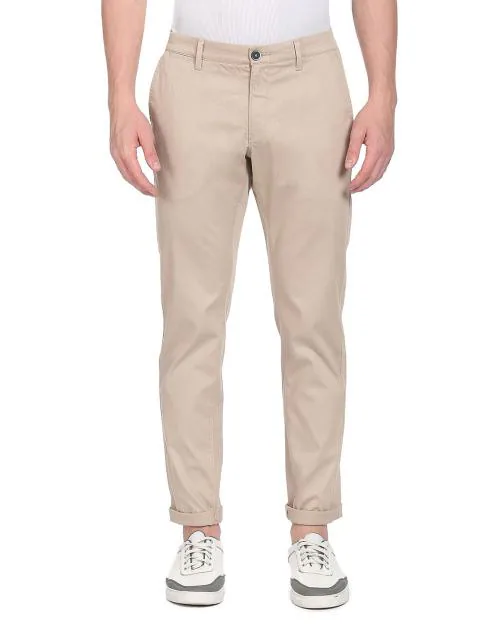 Slim Fit Flat-Front Chinos