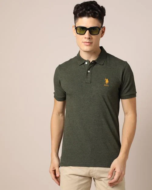 Slim Fit Polo T-Shirt with Logo Embroidery