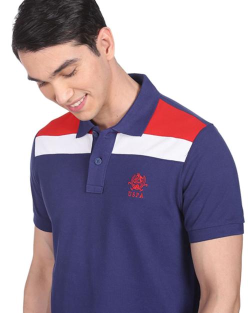 Regular Fit Colourblock Polo T-Shirt
