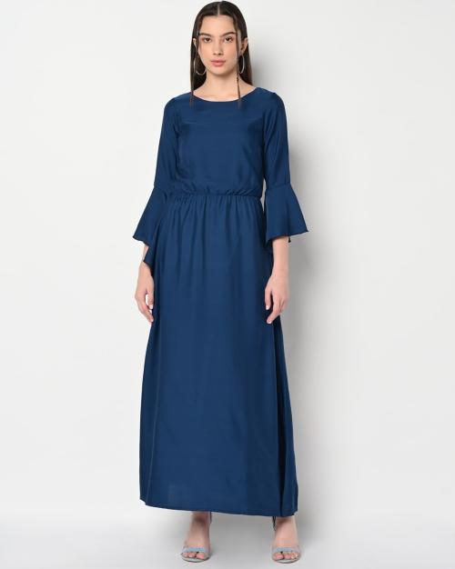A-Line Dress with Bell Sleeves