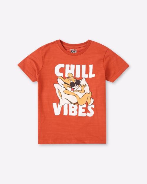 Tom & Jerry Print Round-Neck T-Shirt